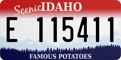 ID license plate E115411