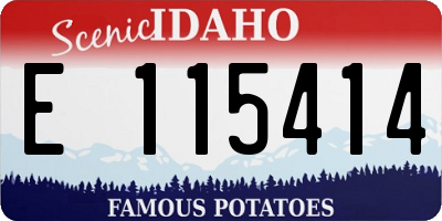 ID license plate E115414