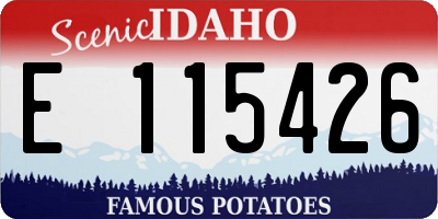 ID license plate E115426