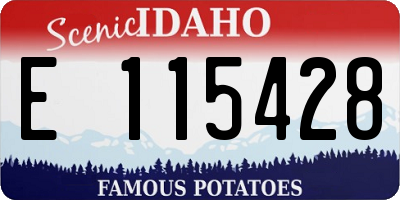 ID license plate E115428