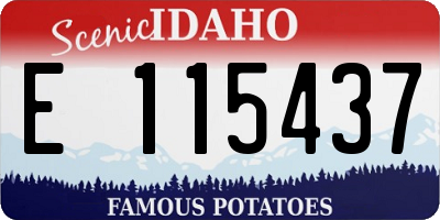 ID license plate E115437