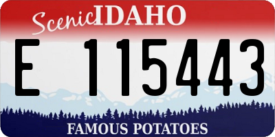 ID license plate E115443