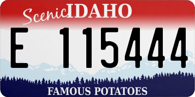 ID license plate E115444