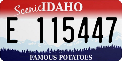 ID license plate E115447