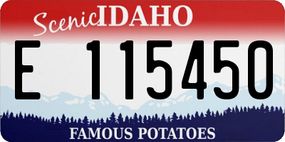 ID license plate E115450