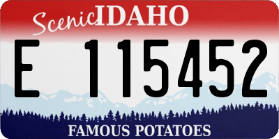 ID license plate E115452