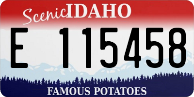 ID license plate E115458