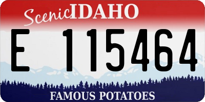 ID license plate E115464