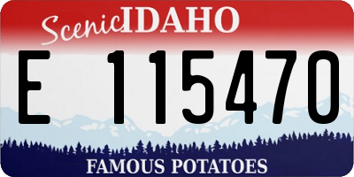 ID license plate E115470