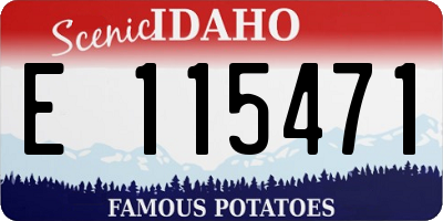 ID license plate E115471