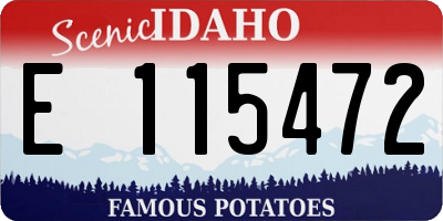 ID license plate E115472