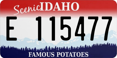 ID license plate E115477