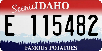 ID license plate E115482