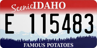 ID license plate E115483