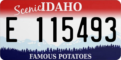 ID license plate E115493