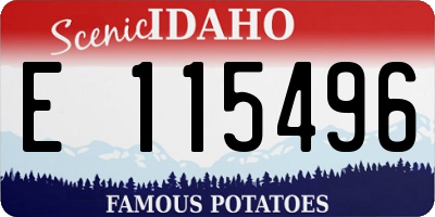 ID license plate E115496