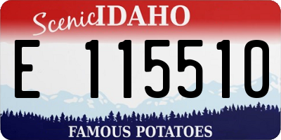 ID license plate E115510