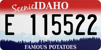 ID license plate E115522