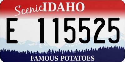 ID license plate E115525