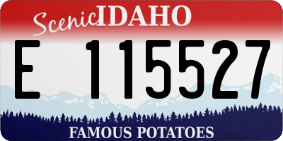 ID license plate E115527