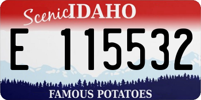 ID license plate E115532
