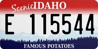 ID license plate E115544