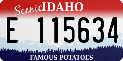 ID license plate E115634