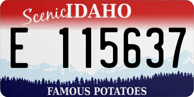 ID license plate E115637