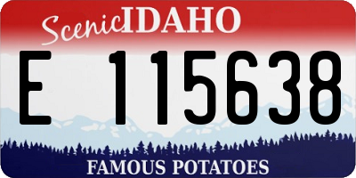 ID license plate E115638
