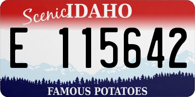 ID license plate E115642