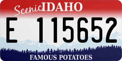 ID license plate E115652