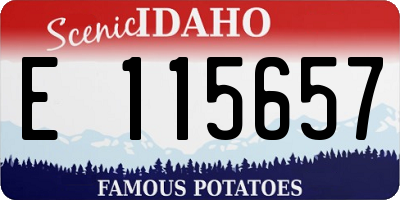 ID license plate E115657