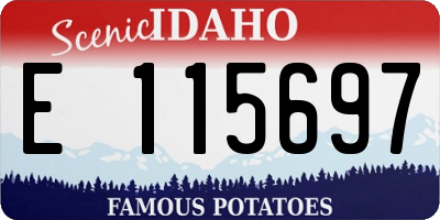 ID license plate E115697