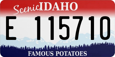 ID license plate E115710