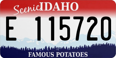 ID license plate E115720