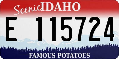 ID license plate E115724