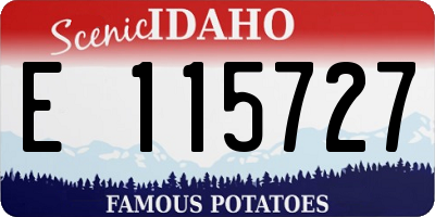 ID license plate E115727