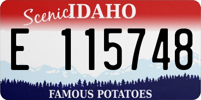 ID license plate E115748
