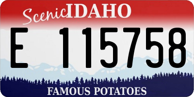 ID license plate E115758