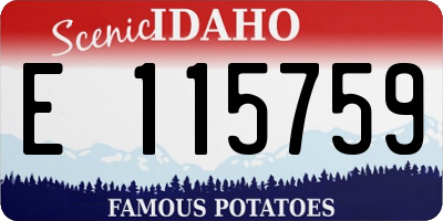 ID license plate E115759