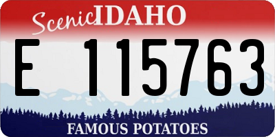 ID license plate E115763