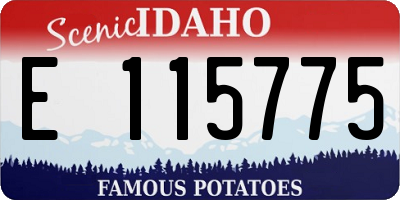 ID license plate E115775
