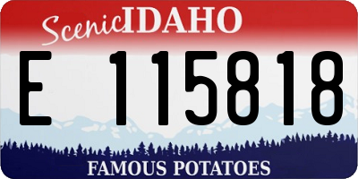 ID license plate E115818