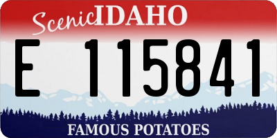 ID license plate E115841