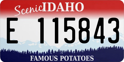 ID license plate E115843