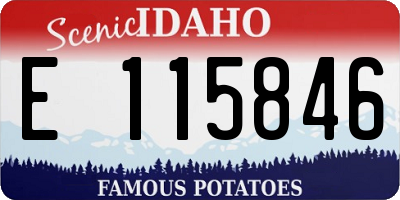 ID license plate E115846