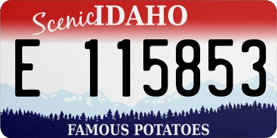 ID license plate E115853