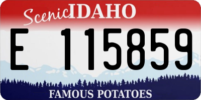 ID license plate E115859