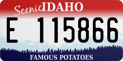 ID license plate E115866