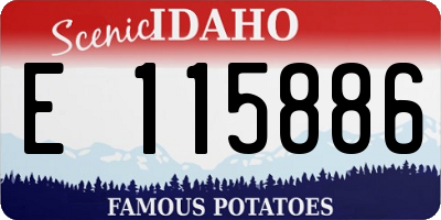 ID license plate E115886